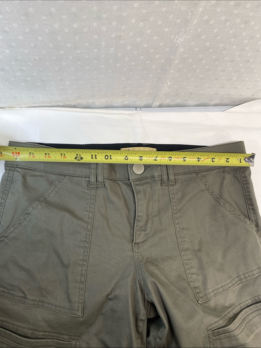 Democracy Olive Utility Ankle Cargo Pants Ab Technology Size 10 - Picture 6 of 8